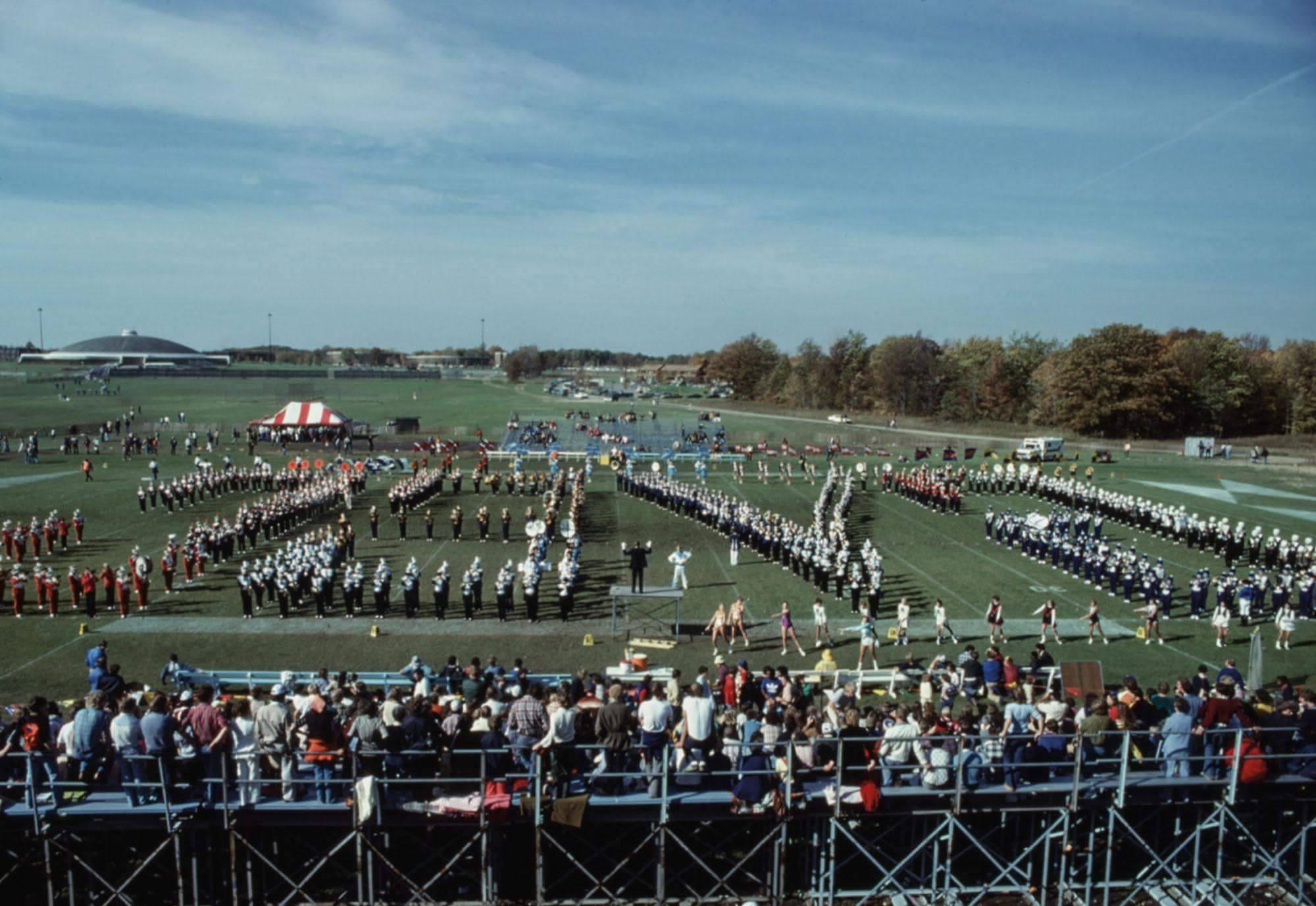 GVSC Band performs during Grand Valley's first Homecoming in 1978